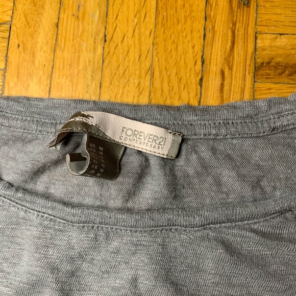 Forever 21 Heather Grey Oversized Comfy T Shirt Shortsleeve - Picture 2 of 8